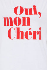 Oui Mon Cheri Oversized Tee - White