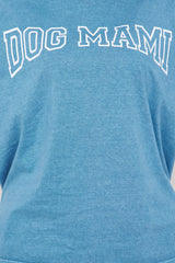 Dog Mami Washed Oversized Tee - Blue