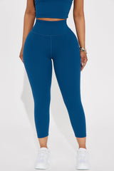 Flexibility Super Soft Capri Active Legging - Navy