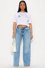 Too Clam To Give A Damn Baby Tee - White