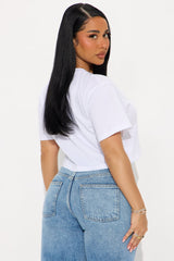 Too Clam To Give A Damn Baby Tee - White