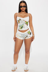 Ed Hardy Butterflies Lace Top - White