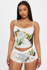 Ed Hardy Butterflies Lace Top - White