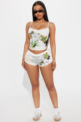 Ed Hardy Butterflies Lace Mini Shorts - White