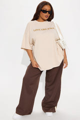 Trust In The Lord Oversized Tee - Sand