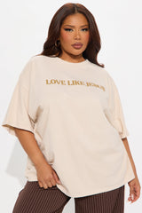 Trust In The Lord Oversized Tee - Sand