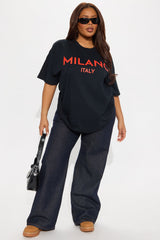 Milano Italy Oversized Tee - Black