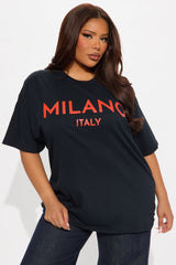 Milano Italy Oversized Tee - Black