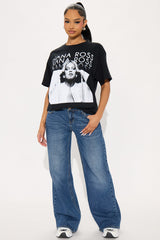 Vintage Diana Ross Glow Oversized Tee - Black