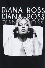 Vintage Diana Ross Glow Oversized Tee - Black