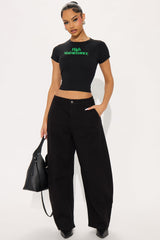 Not Not High Maintenance Baby Tee - Black