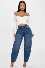 For The Record Stretch Taper Leg Jeans - Dark Wash