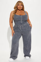 New York Washed Sweatpant - Charcoal