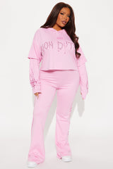 Von Dutch Fire Racer Layered Hoodie - Pink