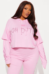 Von Dutch Fire Racer Layered Hoodie - Pink