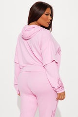 Von Dutch Fire Racer Layered Hoodie - Pink