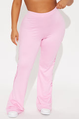 Von Dutch Fire Racer Rhinestone Flared Pant - Pink