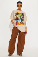 Notorious BIG Washed Oversized Tee - Sand