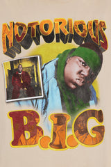Notorious BIG Washed Oversized Tee - Sand