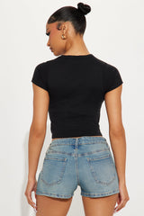 Miami Sunset Cantina Baby Tee - Black
