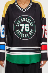 LA Hockey Jersey Tee - Black/combo