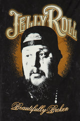 Jelly Roll Washed Oversized Tee - Black