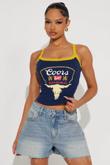 Coors Rodeo Bull Tank Top - Navy