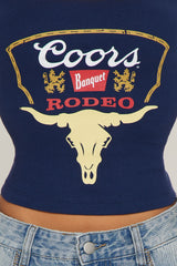 Coors Rodeo Bull Tank Top - Navy