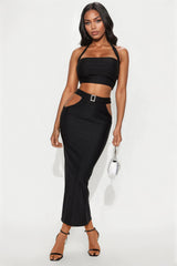 Your Darkest Desires Skirt Set - Black