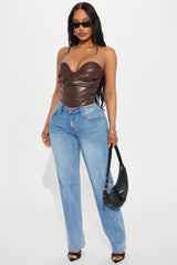 Leaving You Behind Stretch Straight Leg Jeans - Medium Wash