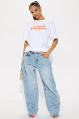 Do Yoga & Drink Tequila Oversized Tee - White