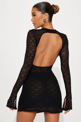 Dreamy Romance Lace Skirt Set - Black