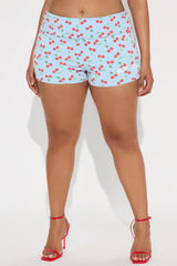 NY Cherry On Top Mini Shorts - Blue/combo