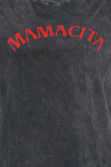 Call Me Mamacita Washed Tee - Black
