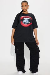 Drippin In Diamonds Oversized Tee - Black