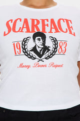 Scarface Crest Ribbed Baby Tee - Cream