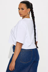 I'm A Barbie Girl Cropped Tee - White
