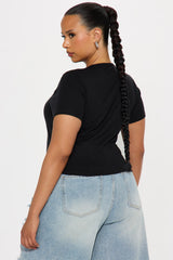 Tony Montana's Beach Club Ribbed Baby Tee - Black