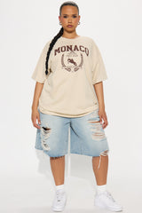 Monaco Racing Club Oversized Tee - Natural