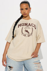 Monaco Racing Club Oversized Tee - Natural