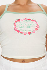 Santa Monica Farmers Market Top - Ivory/combo