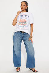 Crawfish Social Club Oversized Tee - White