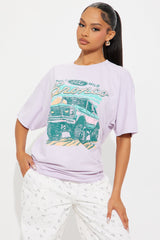 Bronco Washed Oversized Tee - Lavender