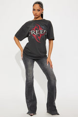 Creed Washed Oversized Tee - Black