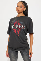 Creed Washed Oversized Tee - Black