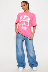 Bone Thugs Neon Oversized Tee - Hot Pink