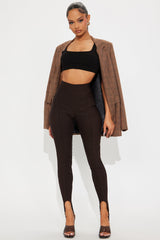 Highly Classified Stirrup Legging - Chocolate