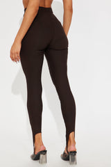 Highly Classified Stirrup Legging - Chocolate
