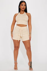 Looking Again Short Set  - Beige