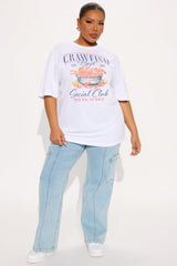 Crawfish Social Club Oversized Tee - White